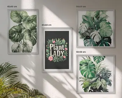 Wanddeko-Set mit tropischen Pflanzen für Pflanzenliebhaber