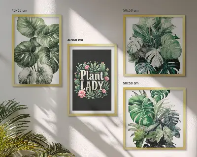 Wanddeko-Set mit tropischen Pflanzen für Pflanzenliebhaber