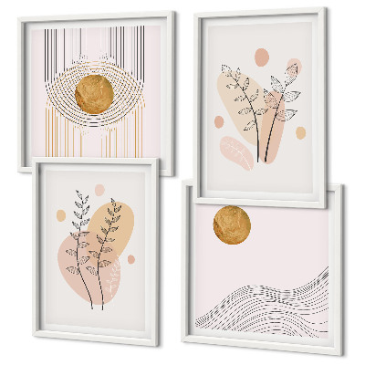 Wanddeko-set Minimalistische Pflanzenzeichnungen