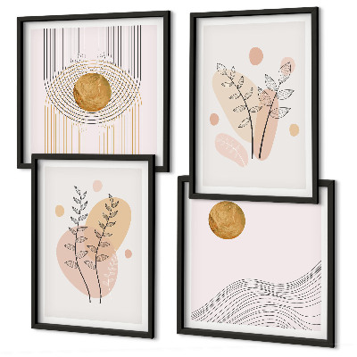 Wanddeko-set Minimalistische Pflanzenzeichnungen