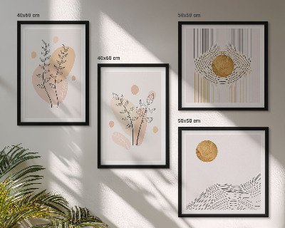 Wanddeko-set Minimalistische Pflanzenzeichnungen