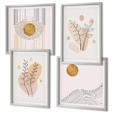 Wanddeko-set Minimalistische Pflanzenzeichnungen