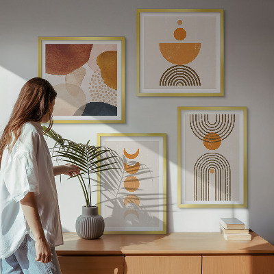 Polyptychon mit rahmen Boho-minimalistische Dekorationen