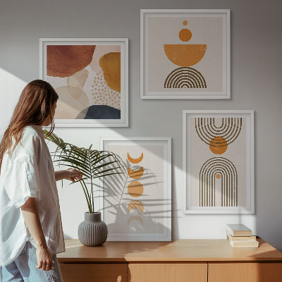 Polyptychon mit rahmen Boho-minimalistische Dekorationen