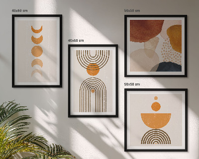 Polyptychon mit rahmen Boho-minimalistische Dekorationen