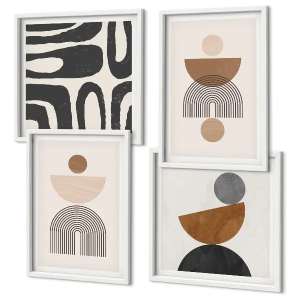 Wanddeko-Set im abstrakten Boho-Design