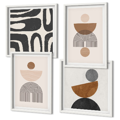 Wanddeko-set Abstraktes Boho-Design