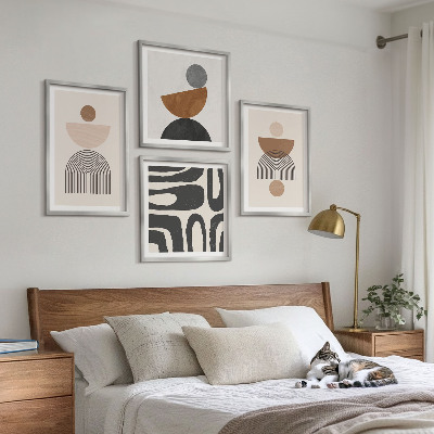 Wanddeko-set Abstraktes Boho-Design