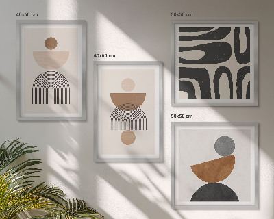 Wanddeko-set Abstraktes Boho-Design