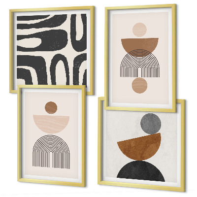 Wanddeko-set Abstraktes Boho-Design