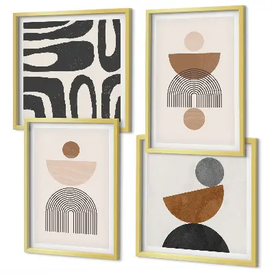 Wanddeko-Set im abstrakten Boho-Design