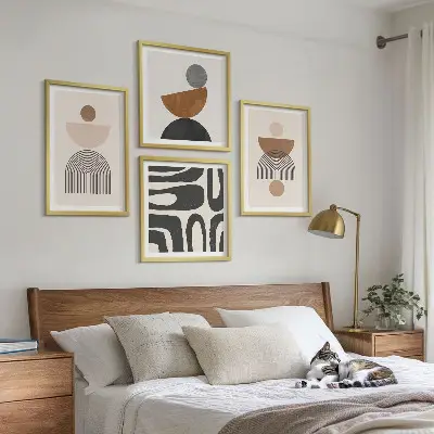 Wanddeko-Set im abstrakten Boho-Design
