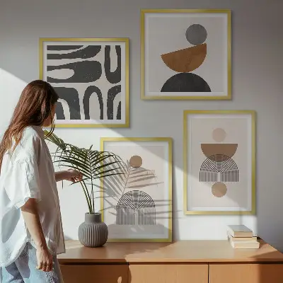 Wanddeko-Set im abstrakten Boho-Design