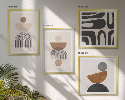 Wanddeko-set Abstraktes Boho-Design
