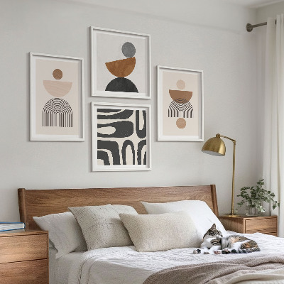 Wanddeko-set Abstraktes Boho-Design