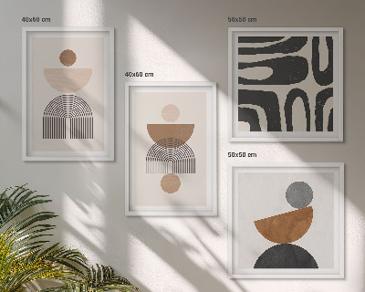 Wanddeko-set Abstraktes Boho-Design