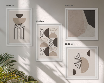 Polyptychon mit rahmen Abstrakte geometrische Muster