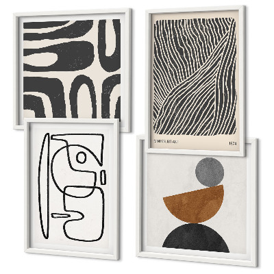 Wanddeko-set Abstrakte Muster mit Linien