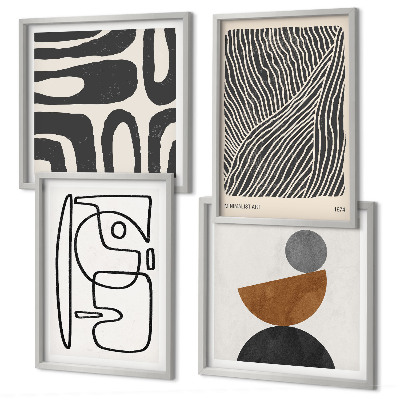 Wanddeko-set Abstrakte Muster mit Linien
