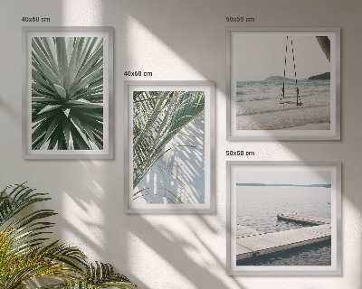 Wanddeko-set Hängebrücke aus Palmenblättern