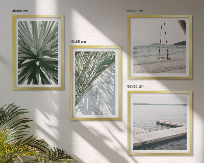 Wanddeko-set Hängebrücke aus Palmenblättern