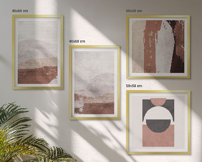 Wanddeko-set Abstrakte braune Muster