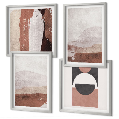 Wanddeko-set Abstrakte braune Muster