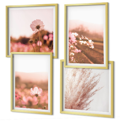 Wanddeko-set Wildblumen auf den Wiesen im Sommer