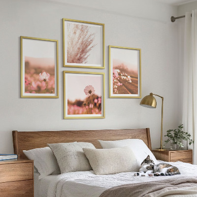 Wanddeko-set Wildblumen auf den Wiesen im Sommer