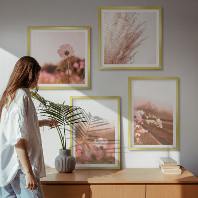 Wanddeko-set Wildblumen auf den Wiesen im Sommer