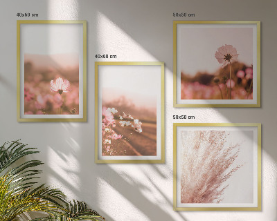 Wanddeko-set Wildblumen auf den Wiesen im Sommer