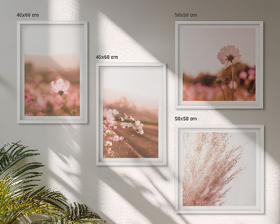 Wanddeko-set Wildblumen auf den Wiesen im Sommer
