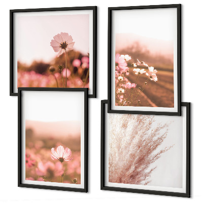 Wanddeko-set Wildblumen auf den Wiesen im Sommer