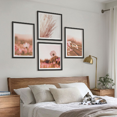 Wanddeko-set Wildblumen auf den Wiesen im Sommer