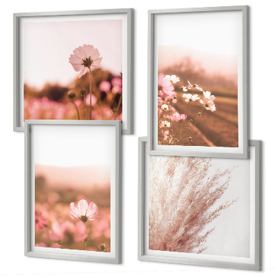 Wanddeko-set Wildblumen auf den Wiesen im Sommer