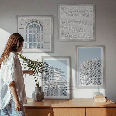 Wanddeko-set Moderne Architekturgeometrie