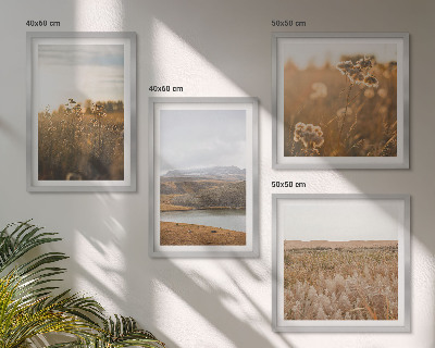 Wanddeko-set Landschaften Wiesen Berge See