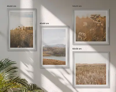 Wanddeko-Set mit Motiven von Landschaften, Wiesen, Bergen und Seen