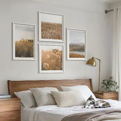 Wanddeko-Set mit Motiven von Landschaften, Wiesen, Bergen und Seen