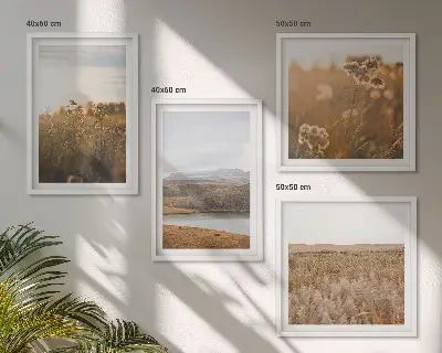 Wanddeko-Set mit Motiven von Landschaften, Wiesen, Bergen und Seen