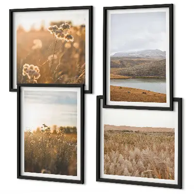 Wanddeko-Set mit Motiven von Landschaften, Wiesen, Bergen und Seen