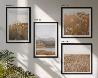 Wanddeko-Set mit Motiven von Landschaften, Wiesen, Bergen und Seen