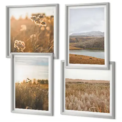 Wanddeko-Set mit Motiven von Landschaften, Wiesen, Bergen und Seen