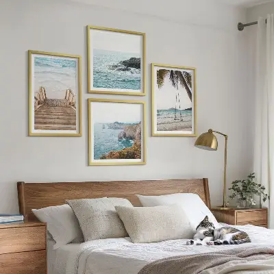 Wanddeko-Set mit Treppen-, Strand- und Meerblick-Motiven sowie Schaukel