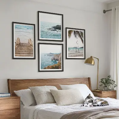 Wanddeko-Set mit Treppen-, Strand- und Meerblick-Motiven sowie Schaukel