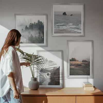 Wanddeko-set Landschaften aus Bergen und Meer