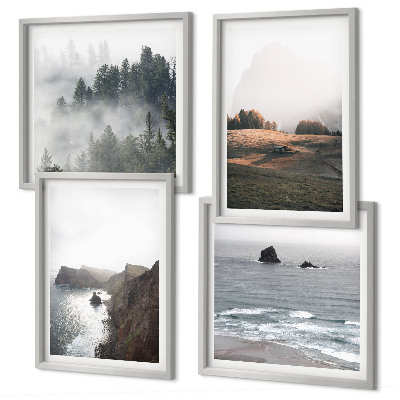 Wanddeko-set Landschaften aus Bergen und Meer