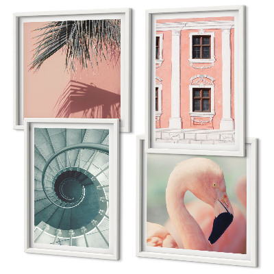 Wanddeko-set Architektur-Pastellmuster