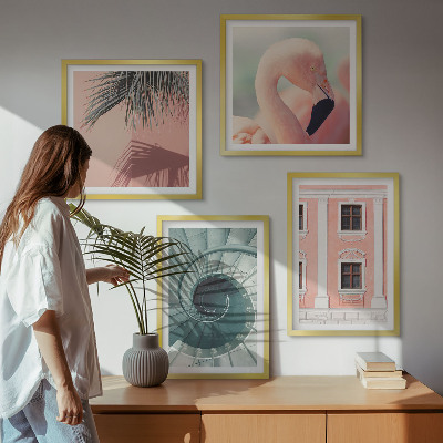 Wanddeko-set Architektur-Pastellmuster