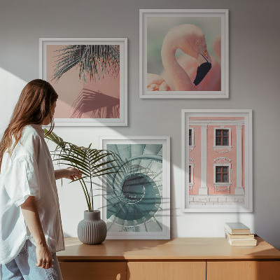 Wanddeko-set Architektur-Pastellmuster